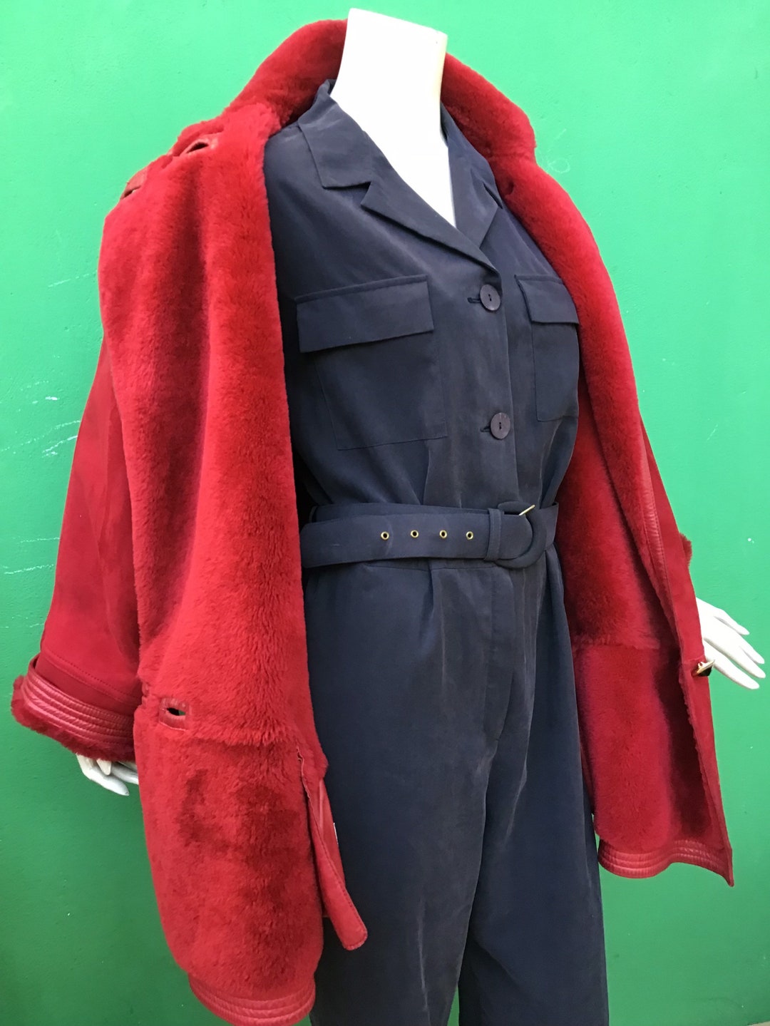 ジャケット・アウター versace vintage coat GIANNI VERSACE Coat|vintage Red Leather Coat | Vintage Leather