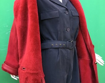 ジャンニ・ヴェルサーチ コート|ヴィンテージ レッドレザー
