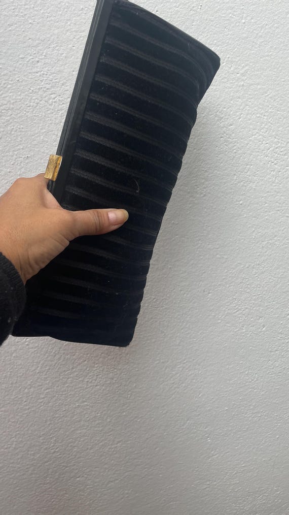 VELVET PATCHWORK POUCH | Black patchwork luxury p… - image 6