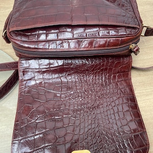 VALENTINO GARAVANI schoudertas | Tas van leer met krokodillenprint | Tas van reliëfleder | Valentino Garavani schoudertas | Valentino voor verzamelaars afbeelding 6