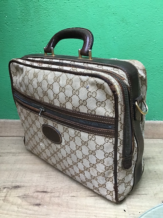 A/1 VINTAGE BRIEFCASE GUCCI| Monogram Unisex Briefcase Gucci