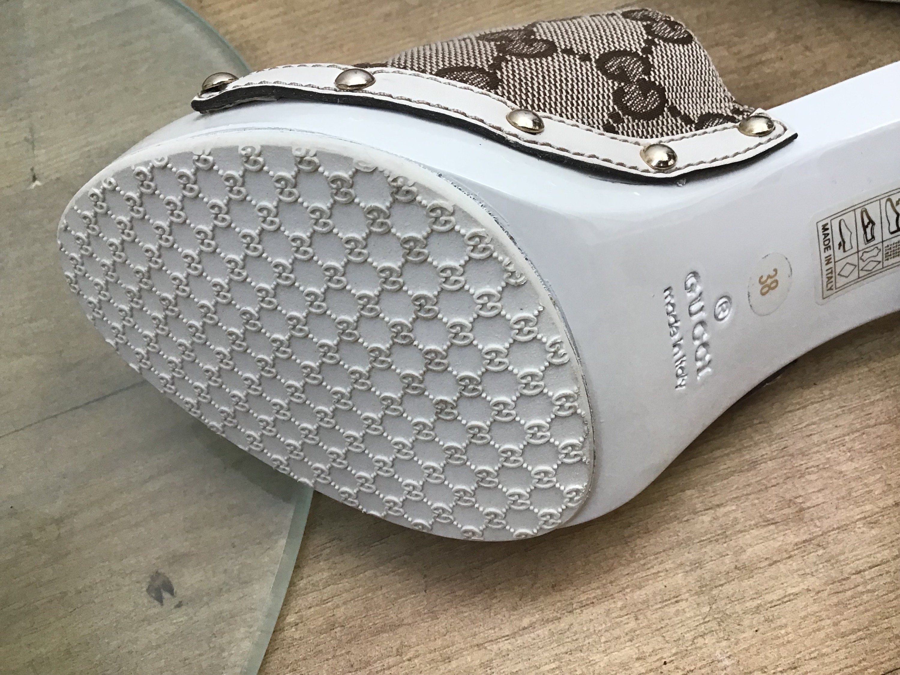GUCCI MONOGRAM SABOT| Gucci Monogram Leather Mule | Fashion