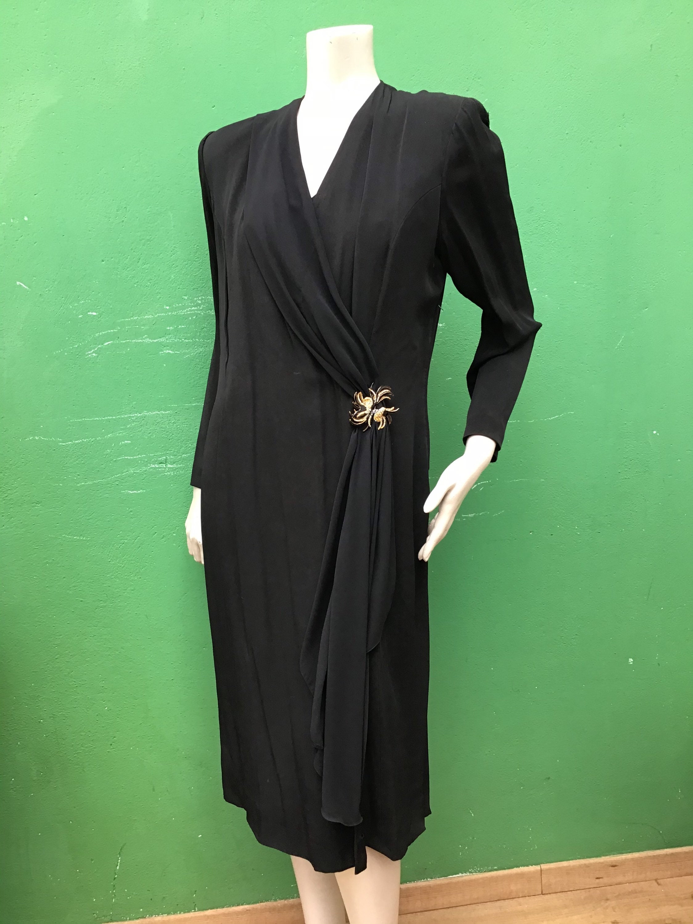 a/1 TAILORING BLACK DRESS | Tailoring vintage black dress | fashion vintage hand made |Vintage Ceremony black dress | handmade dress