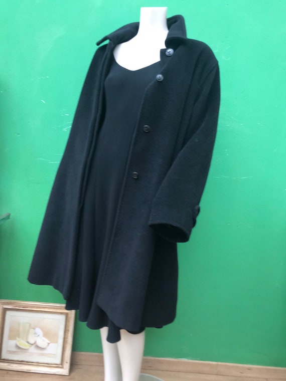 MARINA RINALDI-COAT | Black Cashmere Coat | Marin… - image 8