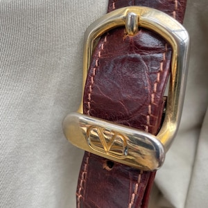 VALENTINO GARAVANI schoudertas | Tas van leer met krokodillenprint | Tas van reliëfleder | Valentino Garavani schoudertas | Valentino voor verzamelaars afbeelding 15