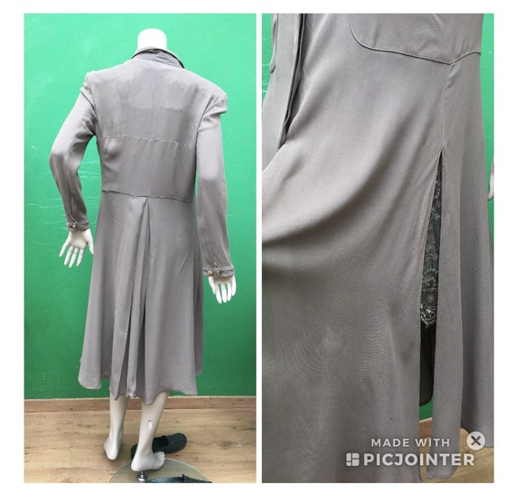 ARMANI -LONG BLAZER Dress |90s Kimono blazer Arma… - image 6