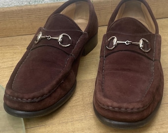 GUCCI VINTAGE LOAFERS | Braune Wildleder-Loafer von Gucci | Braune Leder-Loafer von Gucci | Seltene Wildleder-Mokassins von Gucci | Vintage-Mokassins von Gucci