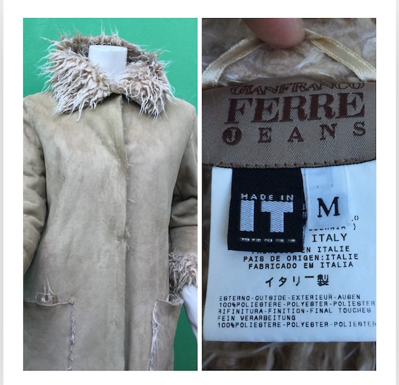 FERRÈ CAMEL SHEARLING Coat Camello Coat Ferrè Jean