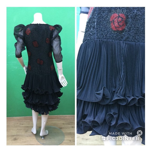 EMBROIDERY SILK DRESS | Mariella Bura Puff sleeve… - image 4