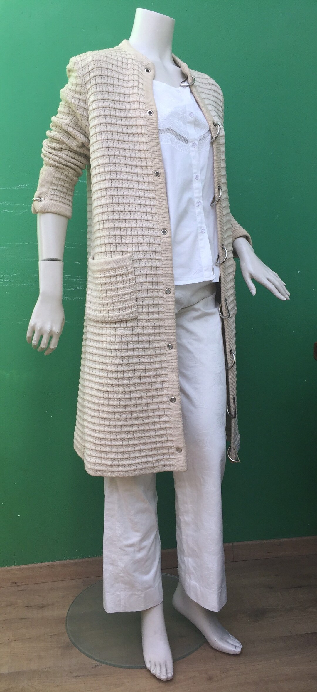 GIOVANNA FERRAGAMO VINTAGE | Rare Long Natural Cotton Blazer