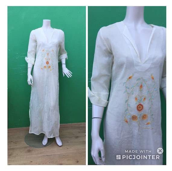 LONG EMBROIDERY DRESS Fornarina Cotton embroidery
