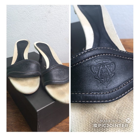 GUCCI-LEATHER SABOT | Vintage Gucci Black leather… - image 2