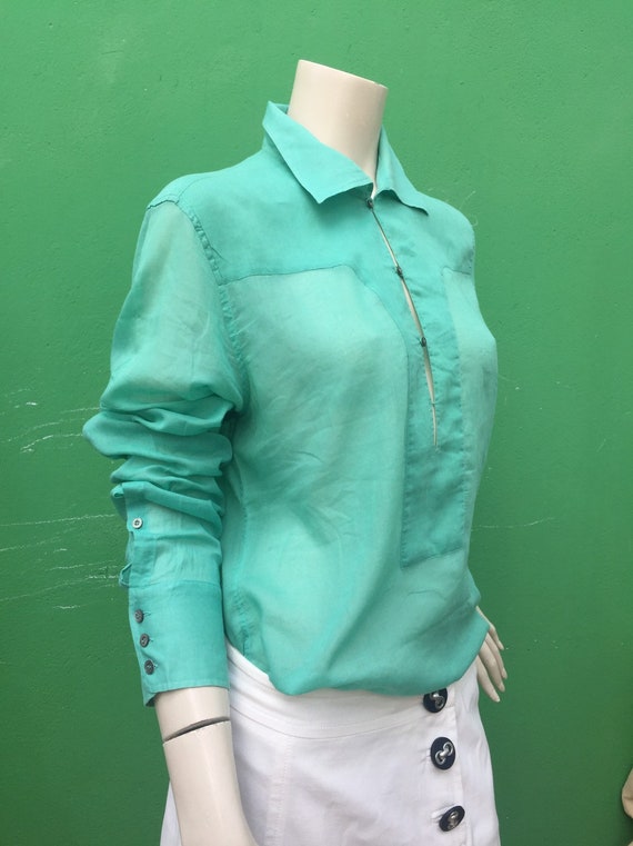 GUCCI COTTON SHIRT | Green Gucci fashion cotton t… - image 1