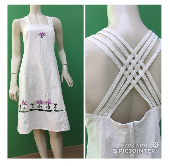 EMBROIDERED BOHEMIEN DRESS Tailoring Cotton dress