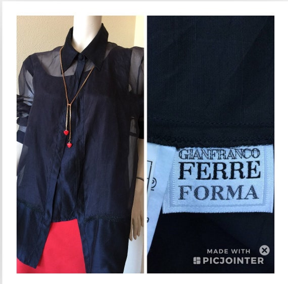 SILK Set GIANFRANCO FERRÈ vintage set Silk navy se