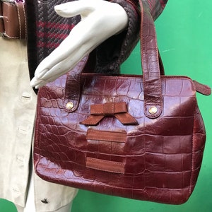 GIANNI VERSACE BAULETTO | Rare vintage leather Handbag | Brown leather Handbag| Vintage Gianni Versace| Fashion Gianni Versace vintage | Luxur