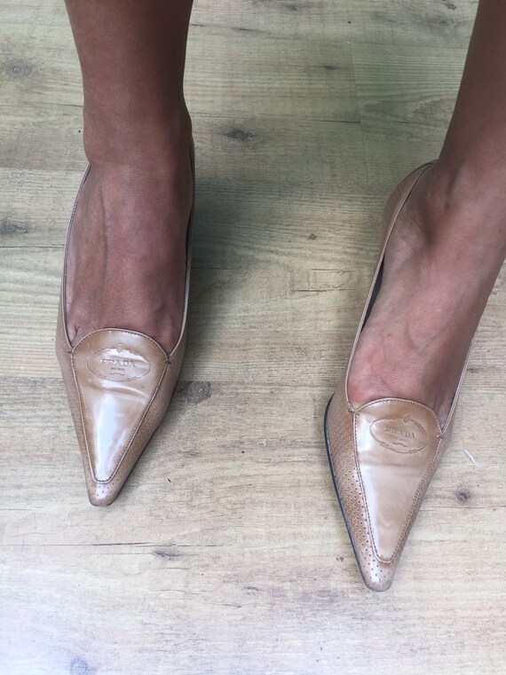 Prada PLATFORM LEATHER SHOES Prada platform décoll