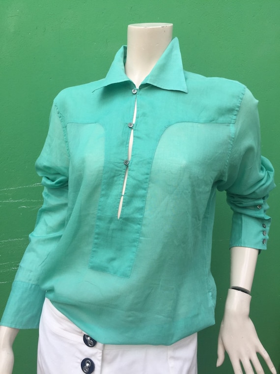 GUCCI COTTON SHIRT | Green Gucci fashion cotton t… - image 2