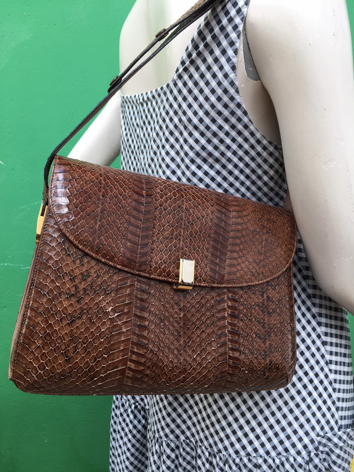 Snake Skin Handmade LUXURY VINTAGE BAG | 90s Shoulderbag