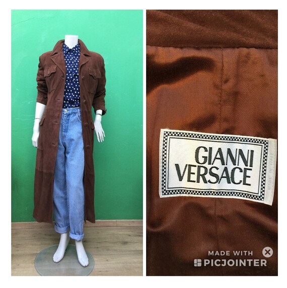 versace long coat