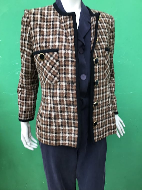 MARIO BORSATO-Wool Jacket | Piede de poule vintag… - image 10