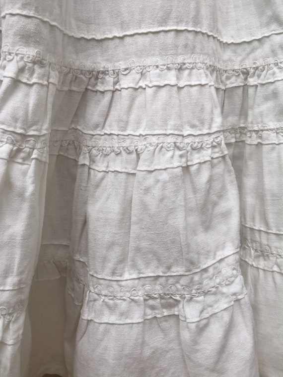 A/1 WHITE COTTON SKIRT | Long flounced skirt| Whi… - image 7