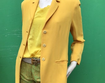 VINTAGE- MAX & Co Jacket | Yellow vintage blazer | Fashion vintage Blazer | fashion vintage jacket | yellow jacket |90s Max Mara jacket |