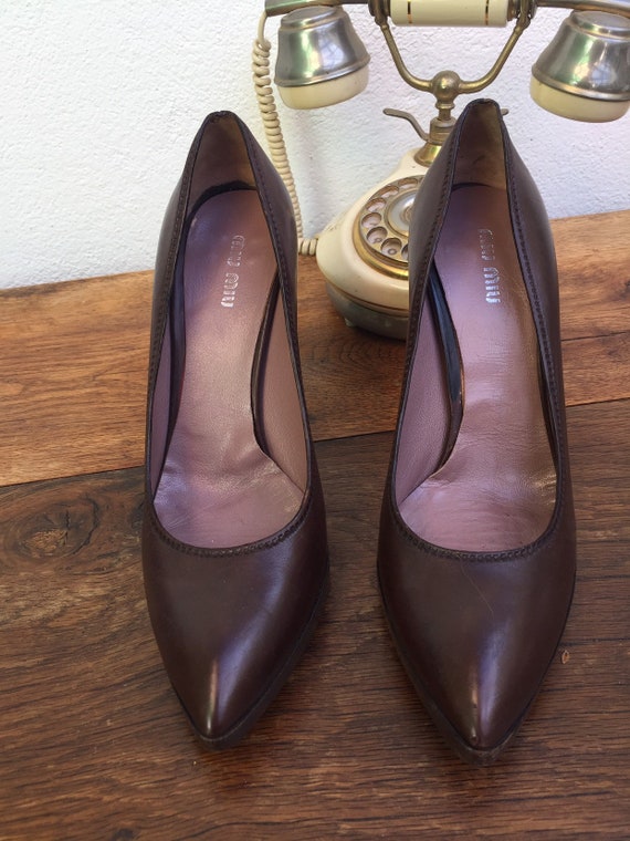 DÉCOLLETÉ VINTAGE Miu Miu Miu Miu Leather Décollet