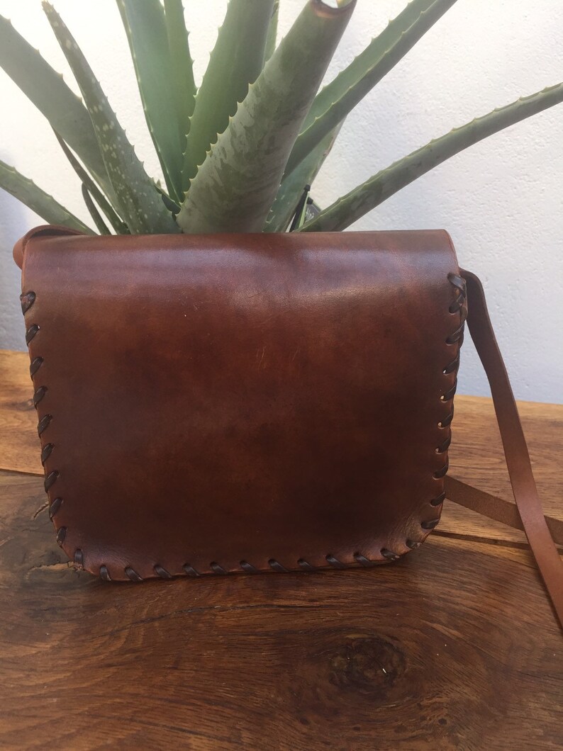 Handmade leather bag Handmade leather shoulder strap Hippy Leather Bag BOHEMIAN VINTAGE SHOULDERBAG Leather shoulder bag
