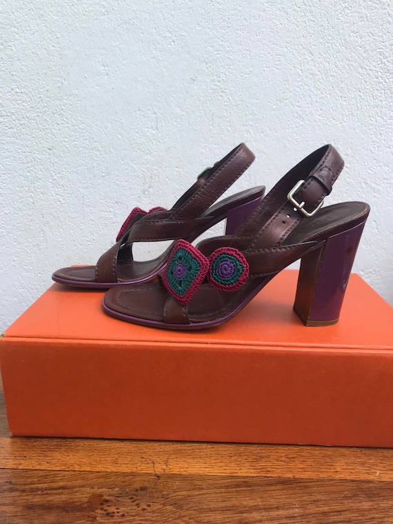 PRADA LEATHER SANDALS Vintage leather shoes Prada