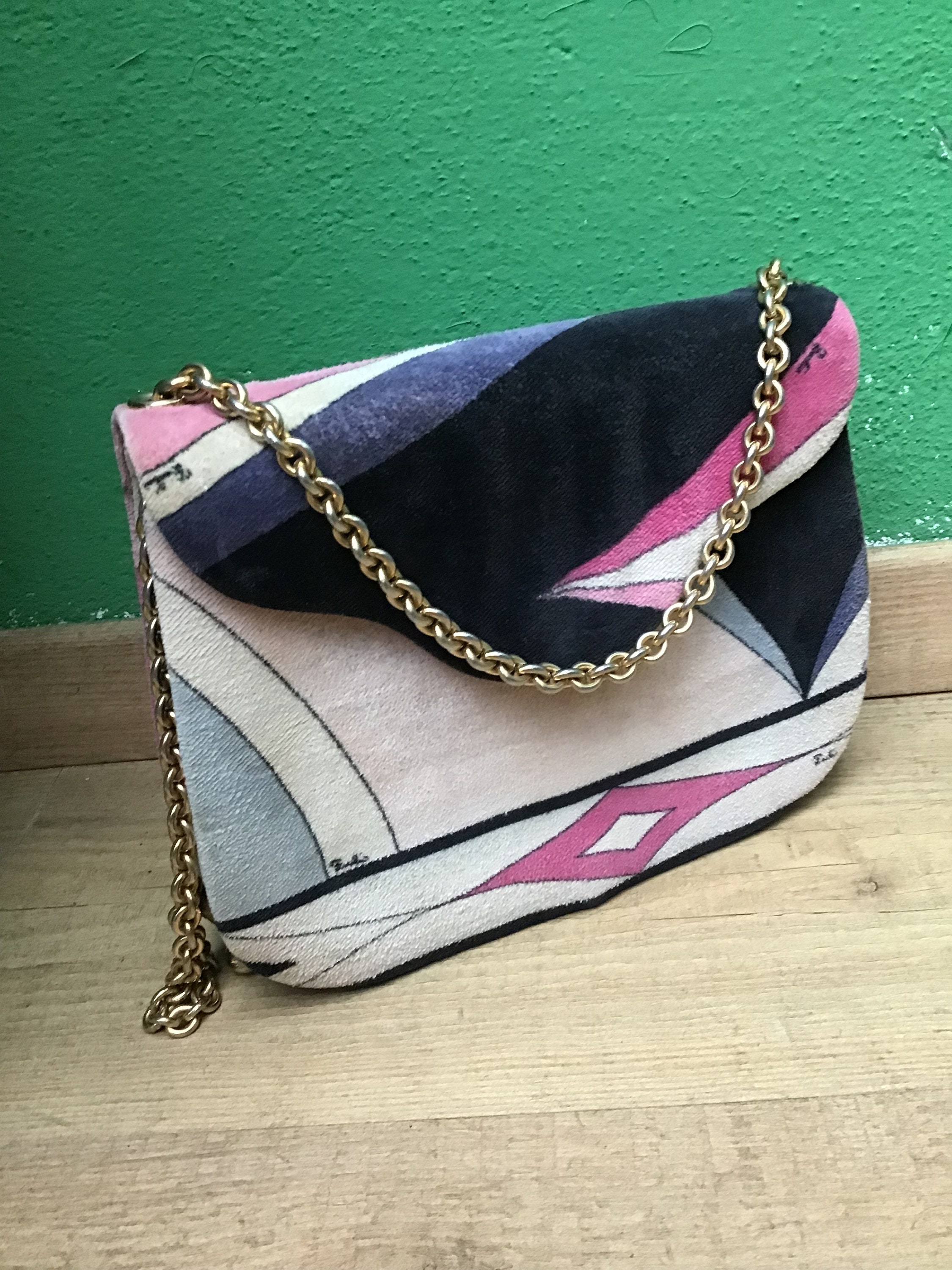 バッグ Emilio Pucci pouch/clutch Emilio Pucci Foldover Satin Clutch | eBay
