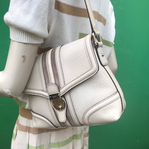 GUCCI VINTAGE LEATHER Bag|Cream leather Shoulderbag Gucci|Fashion Vintage Gucci | Leather fashion vintage Bag | Gucci Vintage leather Bag