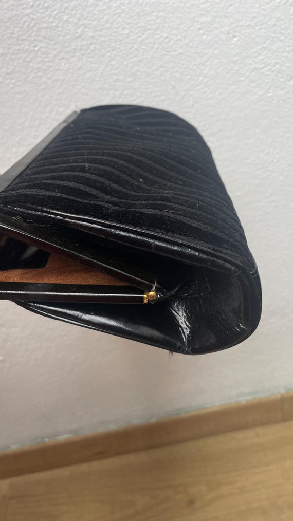 VELVET PATCHWORK POUCH | Black patchwork luxury p… - image 8