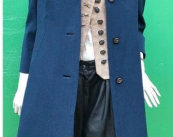 Manteau en laine sur mesure | Manteau bleu fait main | Manteau en laine tendance | Manteau en laine vintage sur mesure | Manteau en laine fait main | Manteau tendance | Manteau vintage