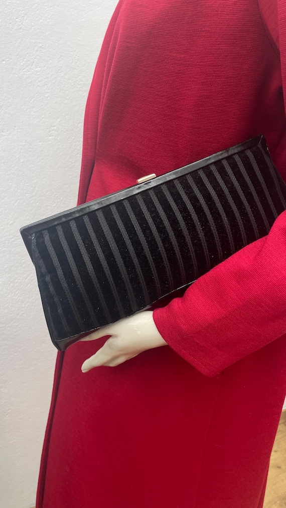 VELVET PATCHWORK POUCH | Black patchwork luxury p… - image 1