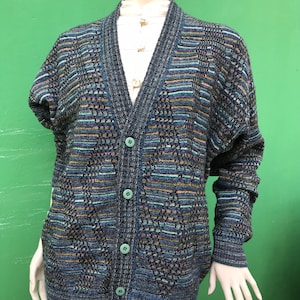 a/1 VINTAGE MULTICOLOURS CARDIGAN |Vintage Fashion cardigan | multi-colored cardigan | Unisex oversized cardigan|Vintage Fashionable cardigan