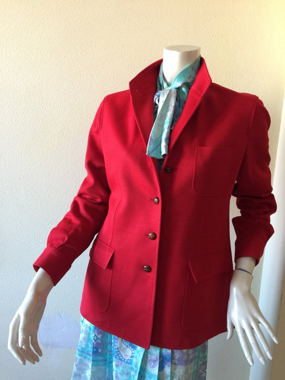 F/1 VINTAGE-WOOL RED Jacket |Wool Vintage jacket| 