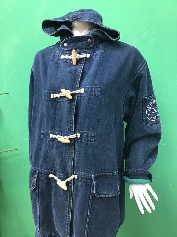 A/1 VALENTINO GARAVANI MONTGOMERY| Blue Jeans Hooded Coat