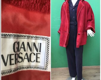 最終SALE ヴェルサーチ versace ファー ロング コート 黒