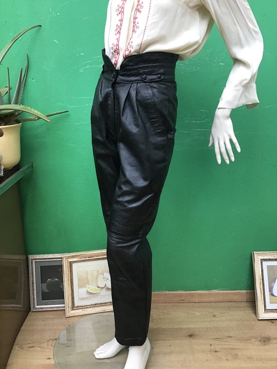 90s レザーパンツ ブラック 牛革 日本製 - メルカリ