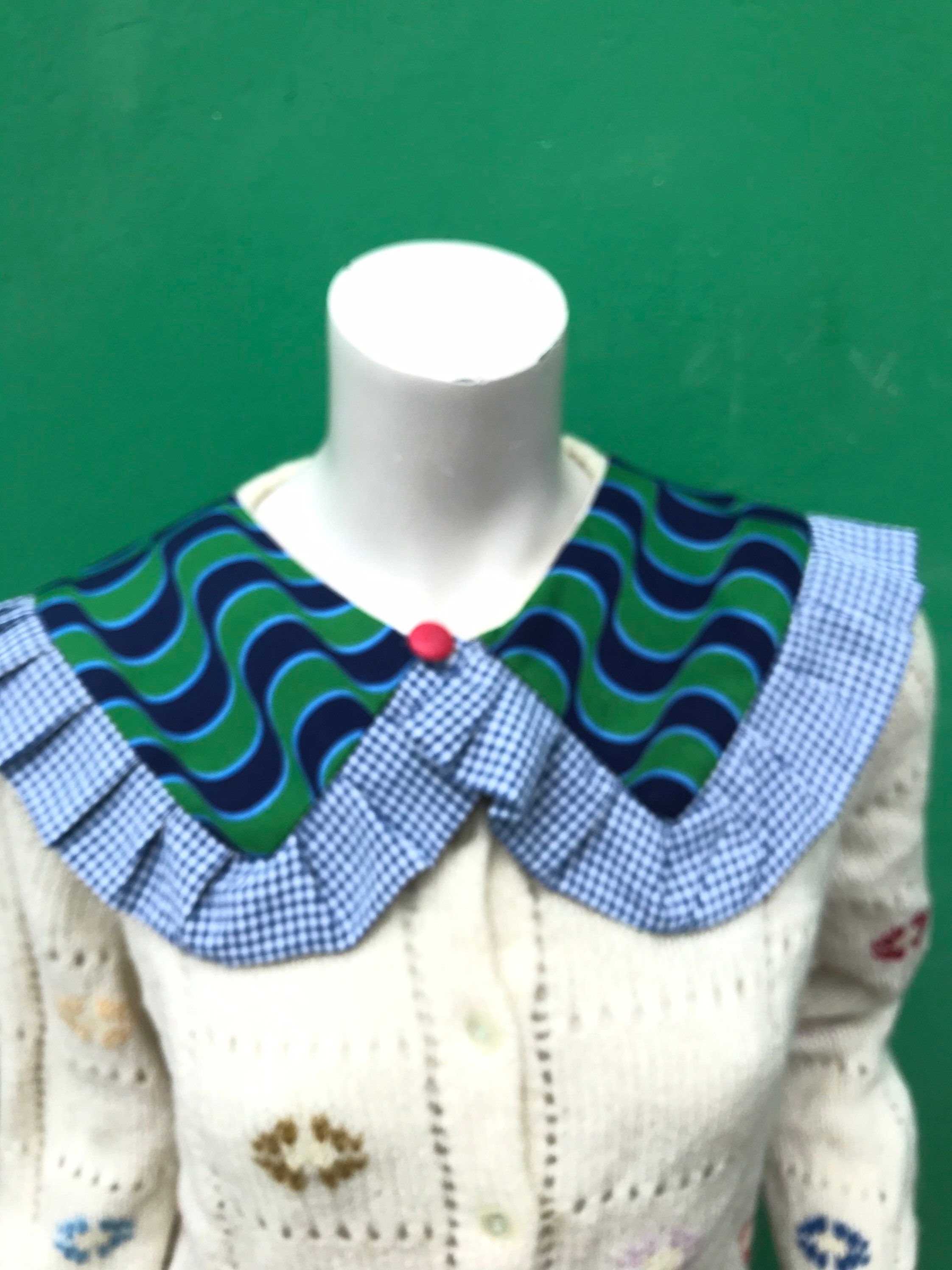 Upcycling FASHION MULTICOULOR | removable collar| Handmade removable collar| Upcycling removable collar| Recycled Handmade removable collar|