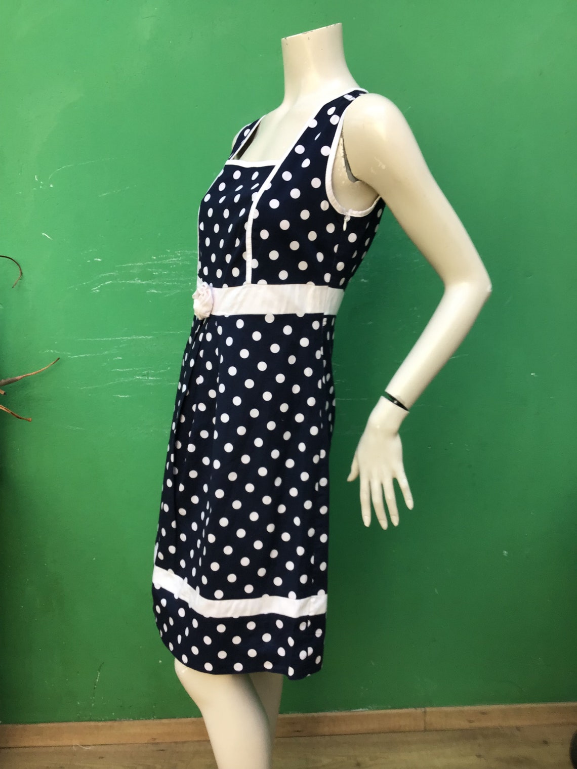 a/1  A POIS VINTAGE Dress| Blue/white dress| Fashion vintage girl | Fashion vintage dress | Vintage fashion dress| a poi’s fashion dress|, foto 3 di 5
