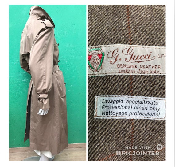 GUCCI-VINTAGE TRENCH 70s Cotton/wool Trench Fashion -  Israel