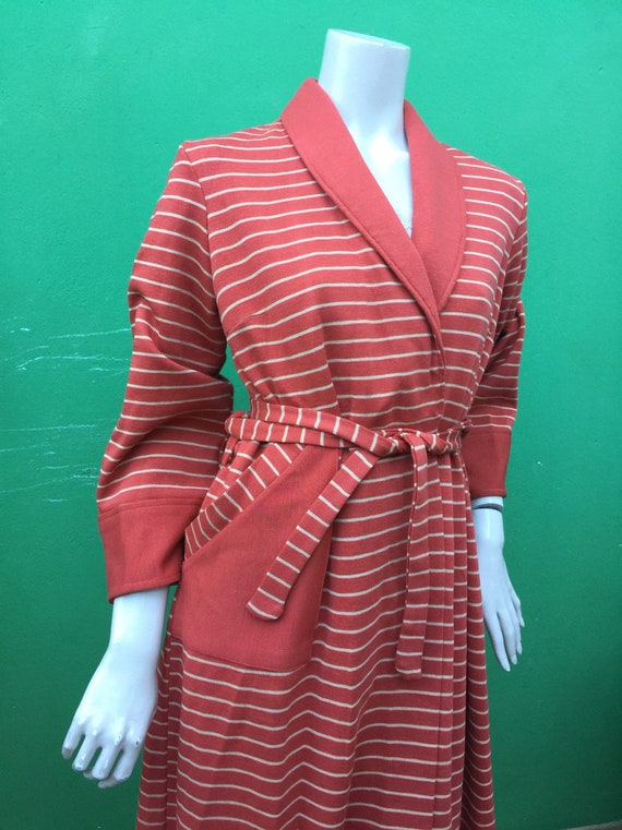 Striped dressing gown| Rust Striped dressing gown… - image 10