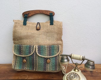 RAFFIA SHOPPERBAG VINTAGE | spago tote bag | 80s shopping Bag | Raffia shopping bag | 80s vintage handbag | Raffia beach bag