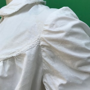 VINTAGE ANCIENT COTTON Nightgown | Tailoring natural cotton nightgown |Hand made nightgown| White cotton nightgown dress | tailored dress