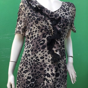 KRIZIA LEOPARD Silk DRESS | Vintage Silk animalier Krizia | 90s Silk dress | Leopard printed Silk dress |Vintage Fashion animalier|