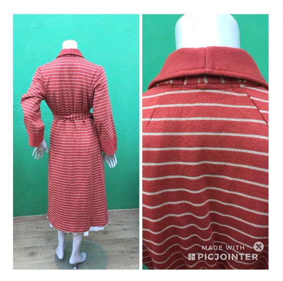Striped dressing gown| Rust Striped dressing gown… - image 5