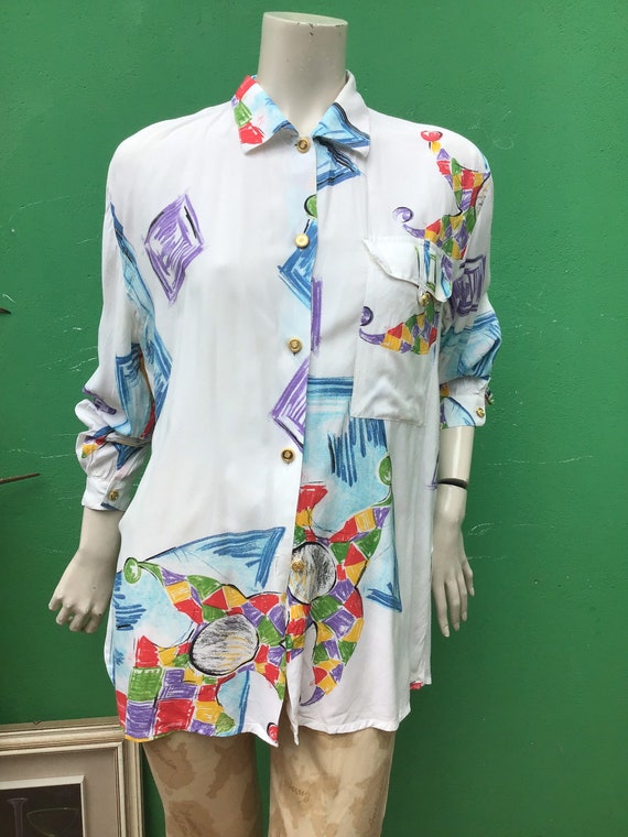 A/1 90s VINTAGE Shirt | Fashion Vintage Printed S… - image 3