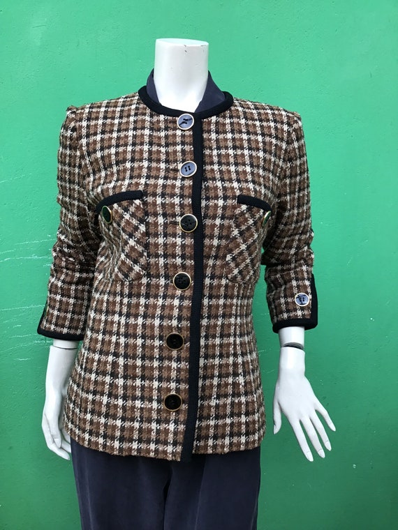 MARIO BORSATO-Wool Jacket | Piede de poule vintag… - image 5